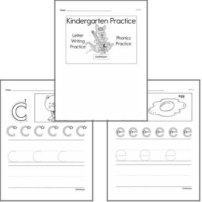 Letter Book #2a  Practice for Kindergarten Kids; Letters 