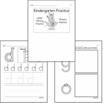 Letter Book #3a  Practice for Kindergarten Kids; Letters 