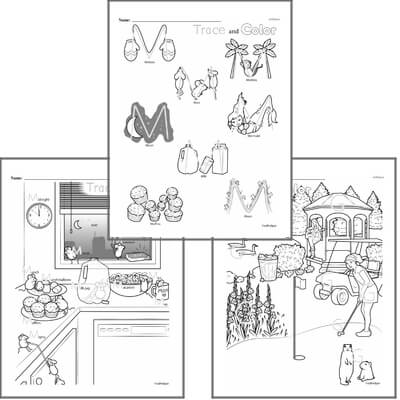 September Letter Practice Book #3b  with Graphics for Kindergarten Kids; Letters 