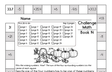 Weekly Math Worksheets for December 2