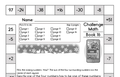 Weekly Math Worksheets for December 16