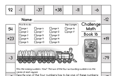 Weekly Math Worksheets for December 16