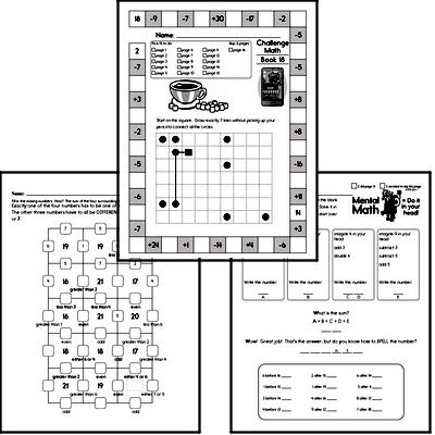 Weekly Math Worksheets for January 4