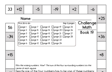 Weekly Math Worksheets for January 6