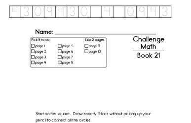 Weekly Math Worksheets for January 20