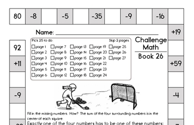 Weekly Math Worksheets for February 26