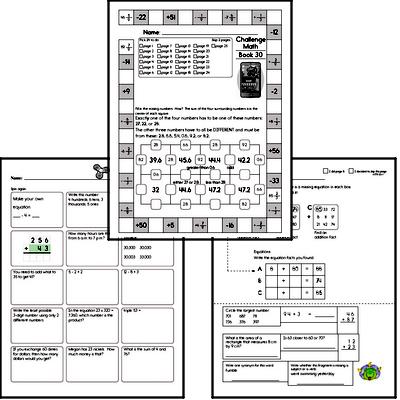 Weekly Math Worksheets for April 1