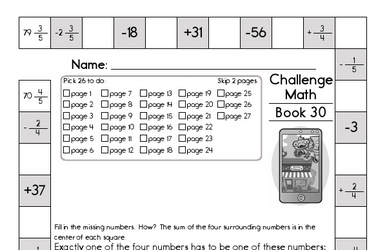 Weekly Math Worksheets for March 24