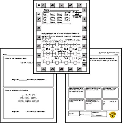 Weekly Math Worksheets for April 20