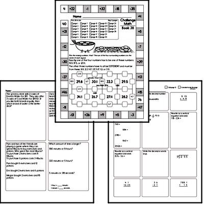 Weekly Math Worksheets for May 19