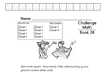 This Week's Kindergarten Math Review Book - Updated Each Week