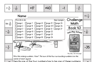 Weekly Math Worksheets for June 22