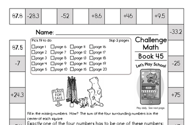 Weekly Math Worksheets for July 6