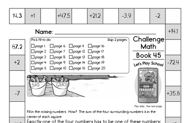 Weekly Math Worksheets for July 6