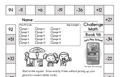 Weekly Math Worksheets for July 14