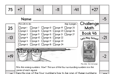 Weekly Math Worksheets for July 14