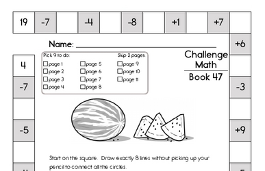 Weekly Math Worksheets for July 20