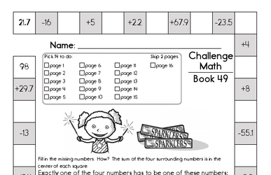 Weekly Math Worksheets for August 3