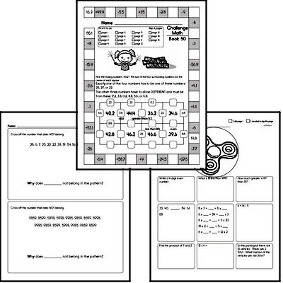 Weekly Math Worksheets for August 16