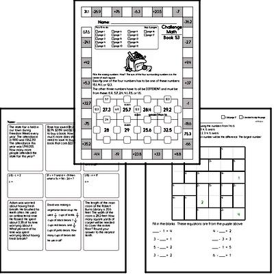 Weekly Math Worksheets for September 4