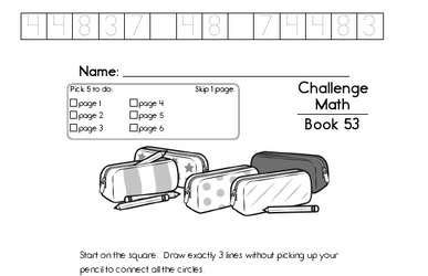 Weekly Math Worksheets for September 1