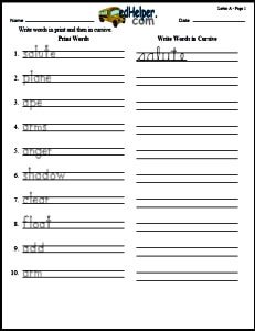 Writing Cursive Letter R Practice Activities Worksheets