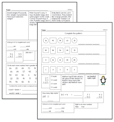 free second grade math worksheets edhelpercom