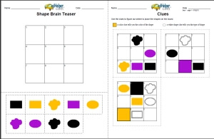 Shape Brain Teaser Worksheets