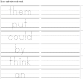 1st grade sight words printables and worksheets