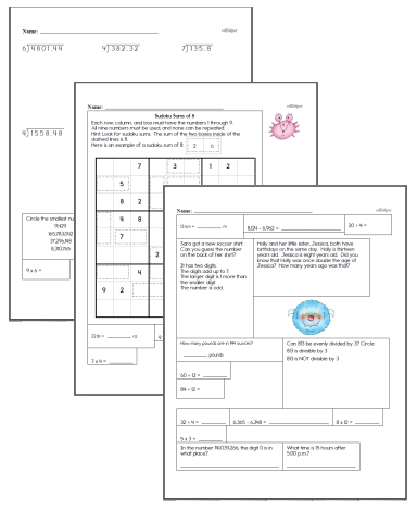 Free Sixth Grade Math Worksheets  edHelper.com