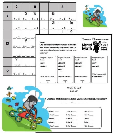 Print This Week's First Grade Math Book (new book each week)
