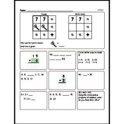 Free 1.OA.D.8 Common Core PDF Math Worksheets Worksheet #2