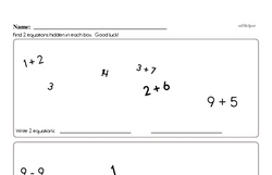 Free 1.OA.A.1 Common Core PDF Math Worksheets Worksheet #124