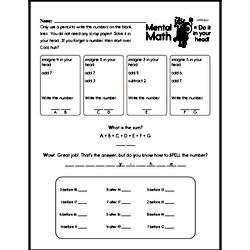 First Grade Addition Worksheets - Two-Digit Addition Worksheet #1