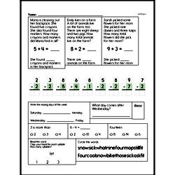 First Grade Addition Worksheets Worksheet #36