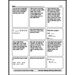 First Grade Addition Worksheets Worksheet #15