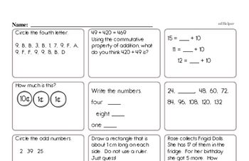 End of the Year First Grade Math Assessments