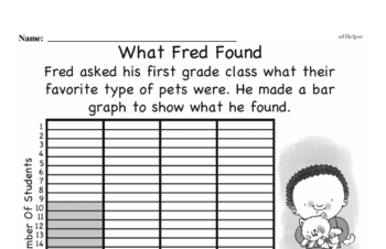 Data - Data Word Problems Mixed Math PDF Workbook for First Graders