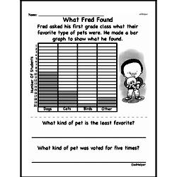 First Grade Data Worksheets - Data Word Problems Worksheet #3