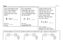 First Grade Data Worksheets - Data Word Problems Worksheet #1