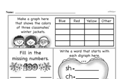 First Grade Data Worksheets - Graphing Worksheet #14