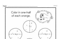 First Grade Fractions Worksheets - Fractions and Parts of a Set Worksheet #6