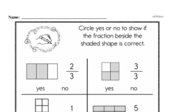 First Grade Fraction Worksheets Worksheet #18
