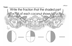 First Grade Fraction Worksheets Worksheet #4