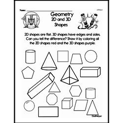 First Grade Geometry Worksheets - 3D Shapes Worksheet #5