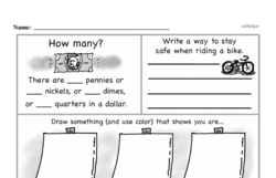 First Grade Money Math Worksheets - Dollars Worksheet #2