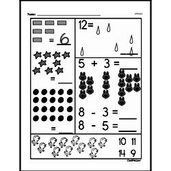 First Grade Number Sense Worksheets - Numbers 0 to 10 Worksheet #74