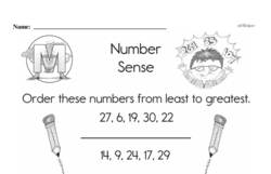 First Grade Number Sense Worksheets - Numbers 0 to 10 Worksheet #159