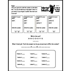 First Grade Number Sense Worksheets - Numbers 0 to 10 Worksheet #1