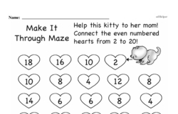 First Grade Number Sense Worksheets - Numbers 11 to 20 Worksheet #23
